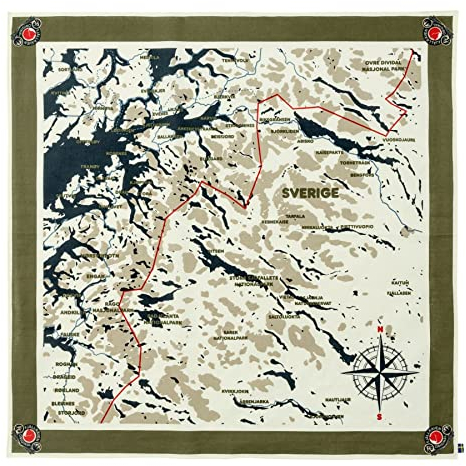 Fjällräven Swedish Classic Map Scarf, Green, One Size