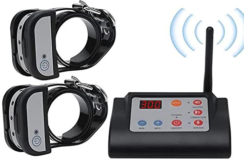 Rocita Clôture pour Chien sans Fil 2 en 1 avec Collier de Dressage Système de clôture électrique pour Animaux de Compagnie Rechargeable Convient pour l'intérieur et l'extérieur Convientpour2chiens