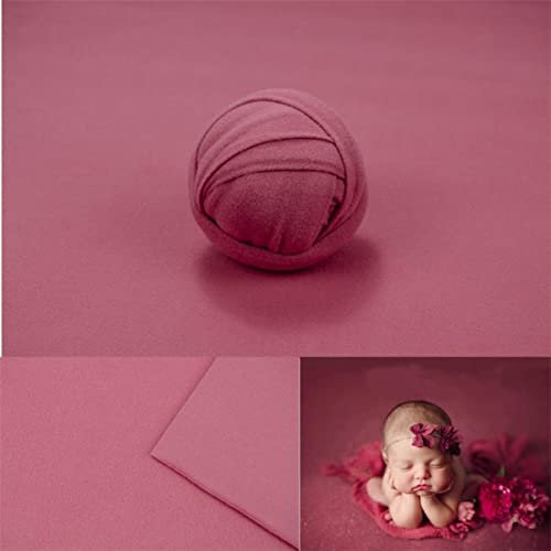40/150 * 170cm Neugeborenen Fotografie Requisiten Decke Babydecke Hintergrund Stoffe Schießen Studio Zubehör-blassviolett rot, Wrap und Hintergrund
