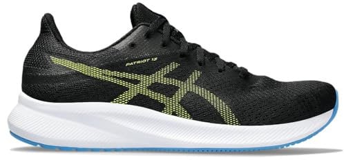 ASICS Herren Patriot 13 Sneaker, Black/Electric Lime, 44 EU