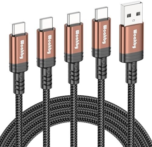 Samsung Charger Cable fast charge 4 Pack 1M+1M+2M+2M Type C Charger Cable Fast Charging for Samsung S23 iPhone 15 Pro Max Plus Switch PlayStation 5 Google Pixel 7 Pro Huawei etc.