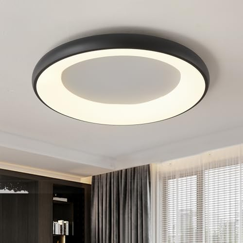 Style home 2Pcs 36W Deckenleuchte LED Deckenlampe aus Metall,Ø40x4cm Warmweiß 3000K, Ultraslim Runde Leuchte für Wohnzimmer Schlafzimmer Arbeitszimmer Büro Küche Flur (Weiß)