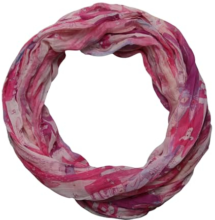 beybey® Damen Katzen Seide Loop Schal I love my cat - ein Seidenschal zum Verlieben (rosa)