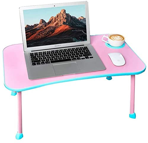 ISCBAFYX Elegantniture Klappbarer Laptop-Bett-Schreibtisch, Sofa, Laptop-Tisch, Schreiben, Lernen, Aufbewahrung, Lesetisch und iPad-Kartensteckplatz, Getränkehalter-Design