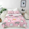 ANHOPE Katze Bettwäsche Set 3 Teilig Nette Cartoon Tier Katze Bettbezug 155x220 cm + 2 Kissenbezug 80x80 cm Weich Microfaser Bettbezüge mit Reißverschluss Bettdeckenbezug für Kinder Jungen Mädchen