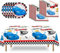 WERNNSAI 33 Pcs Racing Car Party Supplies Set - Checked Race Car Plates Napkins and Tablecloth Disposable Party Dessert Tableware Set for Boys Birthday Baby Shower Decorations Serves 16 Guests