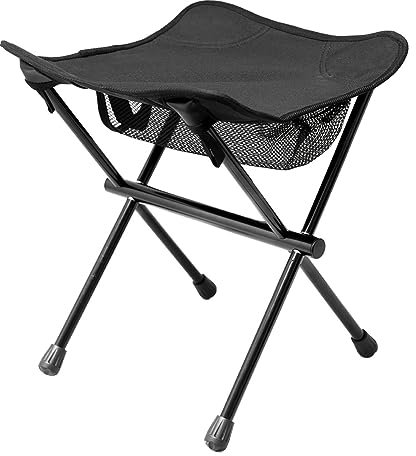 Itkcozcg Tragbarer, faltbarer Campinghocker für Outdoor, Angeln, Rucksackreisen, Reisen, kleine Hocker mit Flaschenhalter
