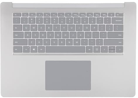 Jectse For Surface Laptop Keyboard, Bluetooth Keyboard with Trackpad and Palm Rest Ergonomic Keyboard Replacement For Surface Laptop 3/4/5 1873 15 Inch (Silver)