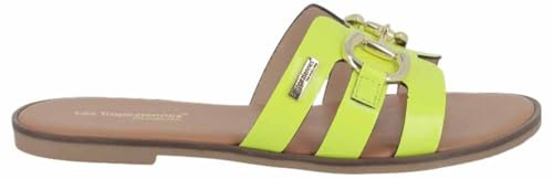 LES TROPEZIENNES PAR M. BELARBI Femme HAMIA Chaussures Ville Mule et Sabot, Jaune Fluo, 38 EU