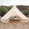 Großes Familien-Tipi-Zelt mit Bodenplane mit Reißverschluss für Outdoor-Camping, 4-Jahreszeiten, Segeltuch, Jurtenzelt in 3 M/4M/5M/6M Durchmesser, Pyramidenform, perfekt für große Gruppen