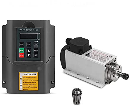Spindelmotor-Kit 1 5kw. Luftgekühlter quadratischer Spindelmotor-Kit ER11 24000 URPM. Mit Y-l/h-y Frequenzumrichter for CNC Graveur(Y-L- inverter kits)