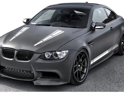 6-teiliges Auto-Motorhauben-Tür-Seitenstreifen-Aufkleber-Set, Auto-Farb-Vinylfolie, wasserdicht, kreative PVC-Aufkleber, Auto-Außenzubehör