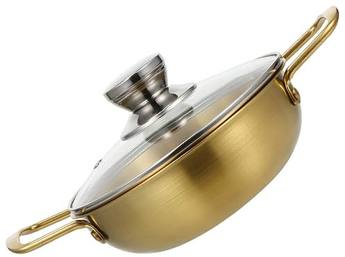 PRETYZOOM Olla Mediana De Acero Inoxidable Ideal Para Sopa y Pasta Tapa De Seguridad