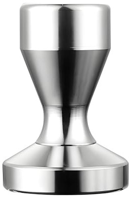 Sharelove Professional Coffee Tamper 51mm Heavy Duty Galvanised Iron Espresso Puck Press with Ergonomic Non-Slip Handle for Home and Office Shop Supplies (Silver) (51mm)