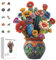 GLOBLELAND 200Pcs Cactus Flowers Wooden Jigsaw Puzzles for Toddler Children Learning Colorful Plant Flowers Jigsaw Puzzles for Adults Preschool Learning Birthday Gifts