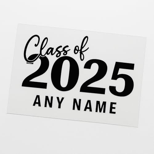 Personalised Class of Leavers Iron-On Transfer | Custom School Leavers Name and Year Vinyl for T-Shirts & Hoodies