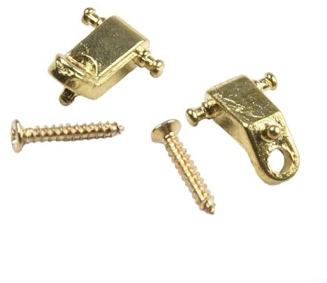 Juego de cuerdas de guitarra eléctrica de repuesto, 1 par de guías de rodillo diseñadas para Telecasters (dorado)