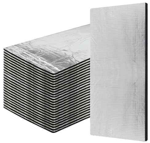 SGZIOO 30 Pcs Car Sound Deadening Self Adhesive Mat, 25* 18cm* 5mm, Car Sound Deadening Mat, Thermal Insulation and Shock Absorption, Van Sound Deadening for Car Trunk, Door, Floor, Roof