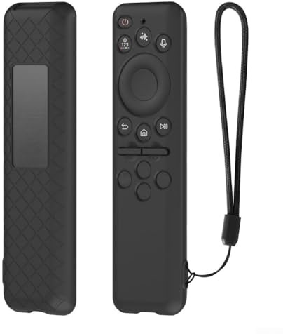 Lastdaytime Funda protectora de silicona para mando a distancia de Samsung TV, cubierta de mando, funda de silicona con textura antideslizante (negra)