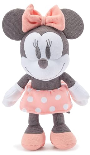 Disney Store Official - Minnie Maus - Born in 2026 - Kleines Kuscheltier für Babys - My First Minnie - Plüsch-Charakter mit geripptem Strickstoff in Pastelltönen - 30 cm