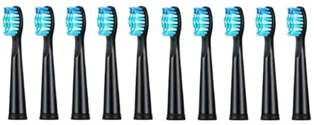 Ersatzbürstenköpfe, Kompatibel For Seago/Fairywill, Elektrische Zahnbürste FW/SG 507/508/515/551/917/959/908 Bürste(10pcs Black)