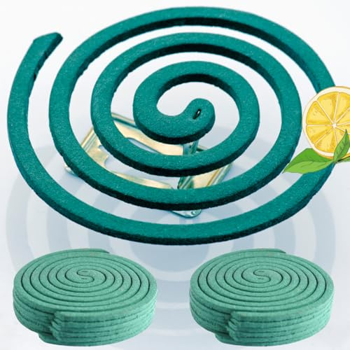 40 Espirales Antimosquitos con Citronela y Limón | Protección Exterior 6-8 Horas cada Espiral, Protección Natural, Aroma Agradable