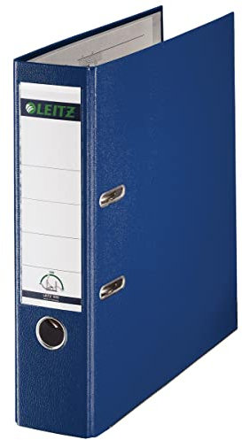 Leitz Qualitäts-Ordner 180° Plastik, 20er Pack, A4, Blau, 8,2 cm Rückenbreite, PP-laminierter Einband, 10105035 80mm