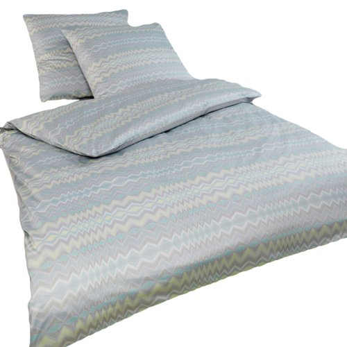ESTELLA Mako Satin Bettwäsche Donatello Petrol Größe: 80x80/ 135x200 cm, 2-TLG.