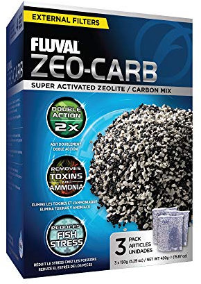 Fluval Zeo-Carb, Kombi-Filtermedium aus hochwertiger Aktivkohle, 450g