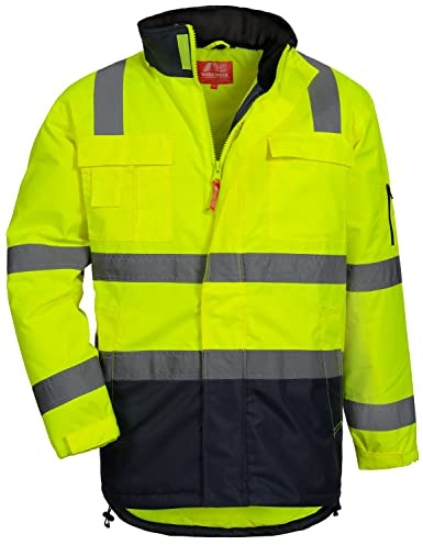 Nitras Herren Motion TEX VIZ Warnschutzparker Neongelb 2XL