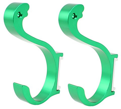 Aexit 2 pièces en aluminium Fixation murale-Porte-serviettes-Robe porte-manteaux Vert 3,7 cm 315E725