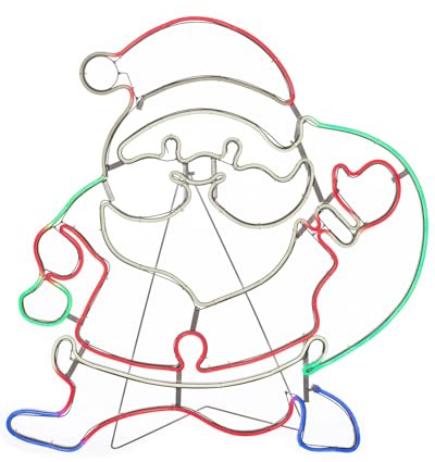 Christmas Santa Neon Rope Light Silhouette