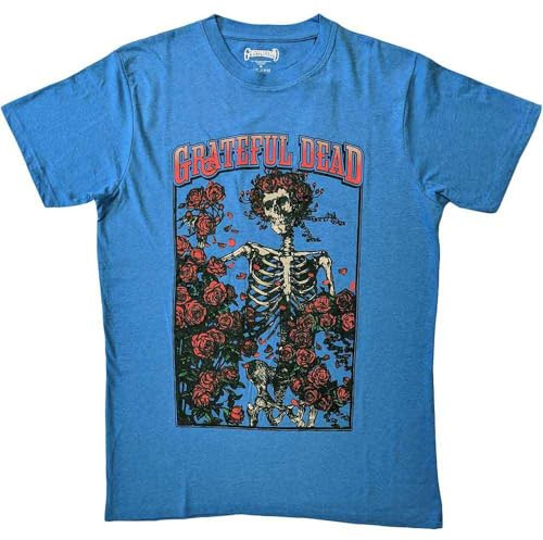 Rock Off officially licensed products Grateful Dead Bertha and Logo T Shirt S Blue