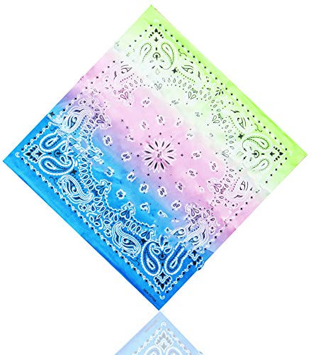 Dhobia Bandana Gesichtstuch Face Mask Kopftuch Halstuch 100% Baumwolle mit original Paisley Muster (Stone Wash 15)