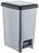 Muddy Hands Slim Plastic Foot Pedal Bin Home Bedroom Bathroom Kitchen Rubbish Recycling Waste Dustbin (Black/Silver, 10 Litre)