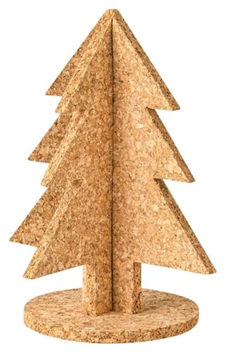 Kork Weihnachtsbaum | Tannenbaum aus Presskork zum Zusammenstecken | Tischdeko & Geschenkartikel | Weihnachts- und Adventsdekoration | 12.5 cm Höhe | Ideal für Tische und Adventskränze