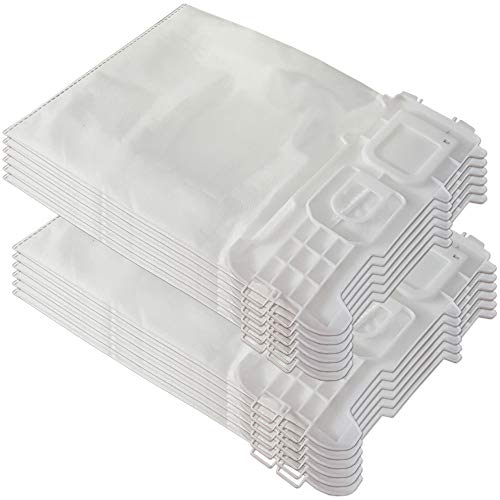 Juego de 12 Bolsas de Microfibra para aspiradoras Folletto Vorwerk Kobold 135, 136, 135 SC, VK 135, VK 136, VK135, VK136, FP135, FP136 – con Cierre higiénico