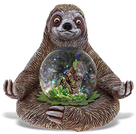 CoTa Global Faultier-Schneekugel-Dekor, schöne rosa glitzernde Schneeflocken-Figur, einzigartige Schneekugeln für Kinder und Erwachsene, Sammlerstück, Glitzerkugeln, Ornament für Zuhause, Geburtstag,