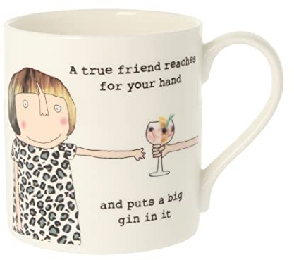 Rosie Made A Thing A True Friend Gives Gin Mug Bone China Mug Gift Idea Her QRH55