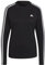 adidas Women's Essentials 3-Stripes Long Sleeve Tee, Black/White, S