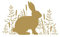 Osterservietten Osterhase Pure Easter Gold (2er Set / 40Stück) Ostern Servietten Tischdekoration Dekoration SET Napkin Papierservietten 3-lagig 33x33cm