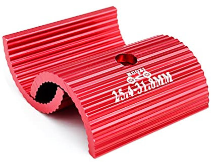 Saipor 1Pair Bike Handlebar Shim Bicycle Handlebar Stem Shim Handle Bar Adapter Reducer Aluminum Alloy Clamp Spacer Conversion Shims 25.4 to 31.8MM Cycling Parts Components, Red