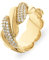JETTE Damen-Damenring 925er Silber 102 Zirkonia 55 Gelbgold 32021376