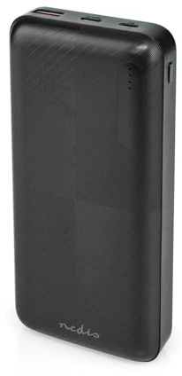 powerbank - 20000 mAh - 1.5/2.0/3.0 A - Anzahl der Ausgänge: 2 - Ausgangsanschluss: 1x USB-A / 1x USB-C - Eingangsverbindung: 1x Micro USB / 1x USB-C - PD2.0 18W - Lithium-Polymer