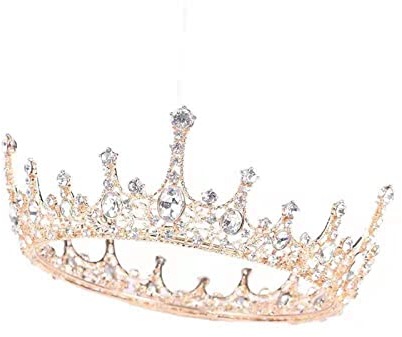 Tiara de Novia de Corona Barroca Cristal Tiara Crown Para Mujer Coronas de Vincha Corona de Tiara de Cristal,Tiara de Boda Novia Utilizada en Concursos de Belleza,Bodas,Fiestas,Tocados de Novia
