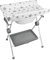 PLASTIMYR Bañera Cambiador Bebe Plegable LEA - Cambiador con Bandeja Organizadora y Patas Antideslizantes – Bañera Plegable Bebé Viaje Seguro y Compacto - Mint - Verde: 85x63x96cm