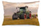 NIBABAEU Kissenbezug mit grünem Traktor, Pflügen, Müslifeld, dekorativer Kissenbezug, 35 x 50 cm, 1 Stück
