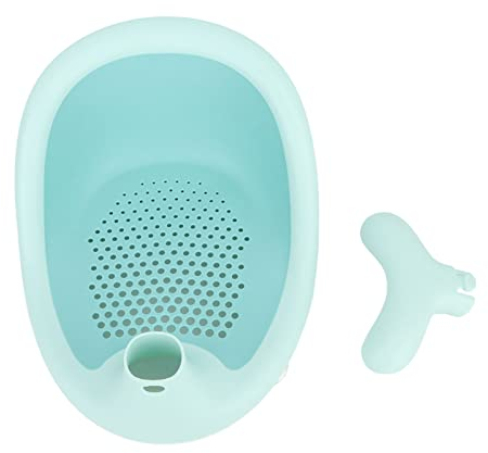 Asiento de Baño para bebé Antideslizante Succión Forma de Dibujos Animados Acostado Seguro Bañera Infantil Linda Ballena Transpirable y Malla Elástica Cojín de Silicona 4 (Verde)