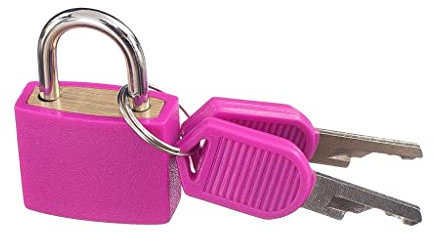 Petit Cadenas 22mm 22mm 2 Clés Rose Rouge