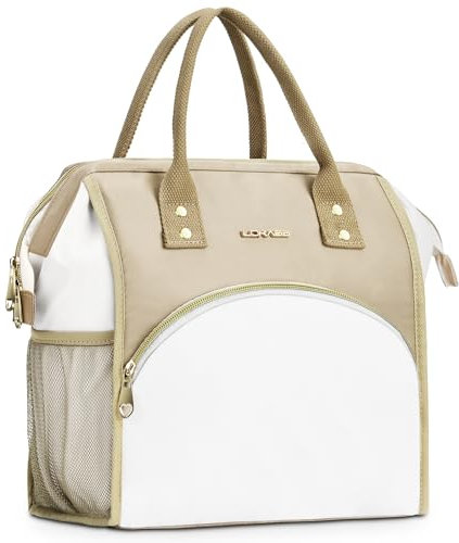 Lonchera personalizada para mujer, reutilizable, aislada, regalo para amigas, grande, de gran apertura, resistente al agua, para adultos, para el trabajo, viajes, picnic, color marrón